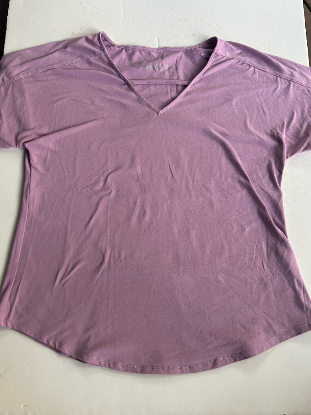 Tranquillity by Colorado Clothing Women’s V-Neck Short Sleeve Top - Lilac